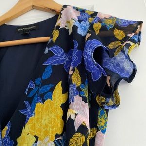 Banana Republic Size 00 floral wrap mini dress